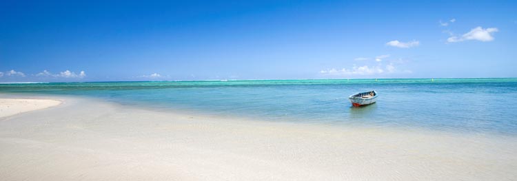 Idyllic white sand beaches - perfect for a Mauritius honeymoon